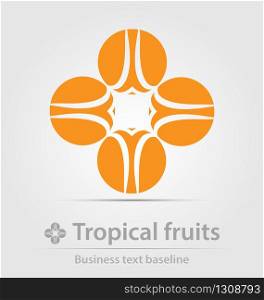 Tropical fruits business icon for creative design. Tropical fruits business icon
