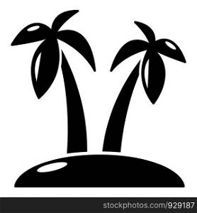 Tropical island icon . Simple illustration of tropical island vector icon for web design isolated on white background. Tropical island icon , simple style