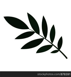 Tropical leaf branch icon. Cartoon of tropical leaf branch vector icon for web design isolated on white background. Tropical leaf branch icon, cartoon style