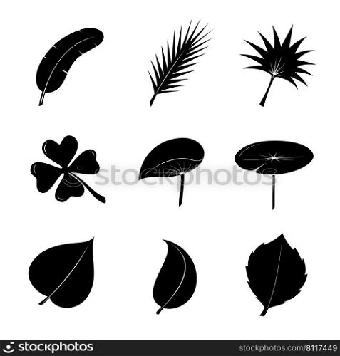 Tropical leaf icons