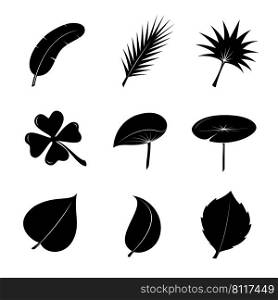 Tropical leaf icons