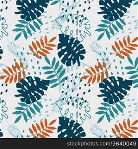 Tropical leaf pattern Royalty Free Vector Image