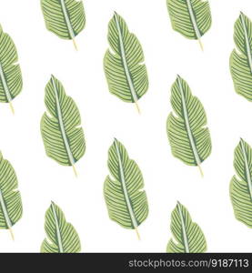 Tropical leaf seamless pattern. Exotic leaves background. Jungle plants endless wallpaper. Rainforest floral hawaiian backdrop. Design for fabric, textile print, wrapping, cover. Vector illustration. Tropical leaf seamless pattern. Exotic leaves background. Jungle plants endless wallpaper. Rainforest floral hawaiian backdrop.