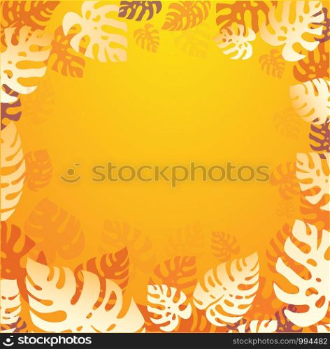 tropical leafs summer background vector illustration EPS10