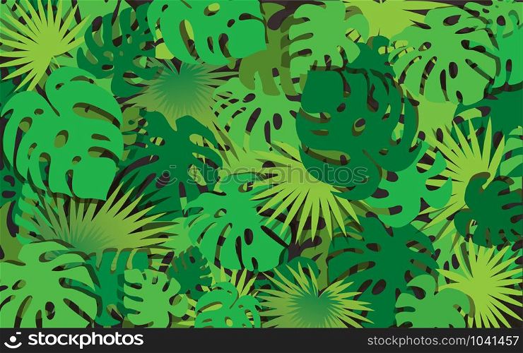 tropical leafs template background vector illustration EPS10