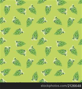Tropical leaves seamless pattern. Rainforest leaf endless wallpaper. Exotic hawaiian plants backdrop. Nature background. Design for fabric , textile, surface, wrapping, cover. Vector illustration. Tropical leaves seamless pattern. Rainforest leaf endless wallpaper. Exotic hawaiian plants backdrop.
