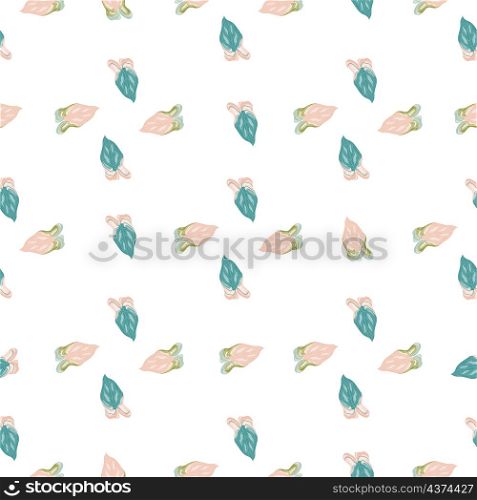 Tropical leaves seamless pattern. Rainforest leaf endless wallpaper. Exotic hawaiian plants backdrop. Nature background. Design for fabric , textile, surface, wrapping, cover. Vector illustration. Tropical leaves seamless pattern. Rainforest leaf endless wallpaper. Exotic hawaiian plants backdrop.