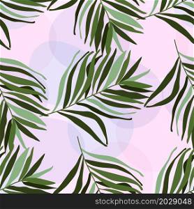 Tropical leaves. Seamless vector pattern, Stylish modern trending watercolor background