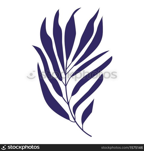 Tropical palm leaf icon. Vector illustration