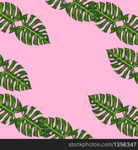 Tropical palm leaves, monstera, jungle leaf vector seamless floral summer pattern background