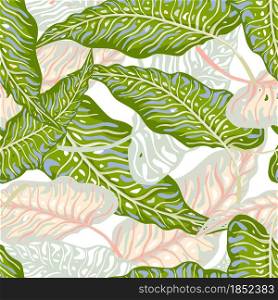 Tropical palm leaves seamless pattern. Jungle leaves botanical wallpaper. Foliage backdrop. Design for fabric , textile print, wrapping, cover. vector illustration.. Tropical palm leaves seamless pattern. Jungle leaves botanical wallpaper.