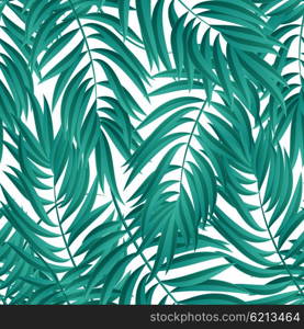 Tropical Palm leaves. Vector seamless. Tropical Palm leaves. Tropic palm. Tropical Palm leaf. Green tropic palm. Blue palm summer tropical leaves. Tropic leaves frame. Green summer tropic palm leaves. Square design tropic palm