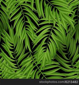 Tropical Palm leaves. Vector seamless. Tropical Palm leaves. Tropic palm. Tropical Palm leaf. Green tropic palm. Green palm summer tropical leaves. Tropic leaves frame.Green summer tropic palm leaves. Square frame.Square design tropic palm
