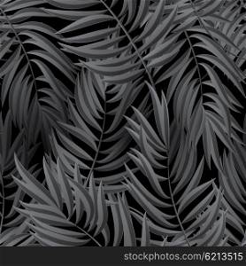 Tropical Palm leaves. Vector seamless. Tropical Palm leaves. Tropic palm. Tropical Palm leaf. Black tropic palm leaves. Black palm summer tropical leaves. summer tropic palm leaves.