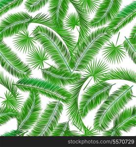 Tropical palm tree seampless pattern background template vector illustration