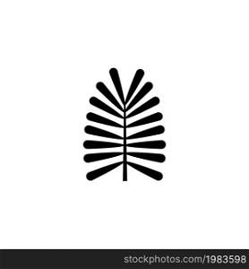 Tropical Plant, Fern Leaf, Branch. Flat Vector Icon illustration. Simple black symbol on white background. Tropical Plant, Fern Leaf, Branch sign design template for web and mobile UI element. Tropical Plant, Fern Leaf, Branch Flat Vector Icon