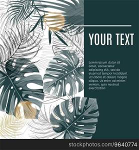 Tropical plants design template Royalty Free Vector Image