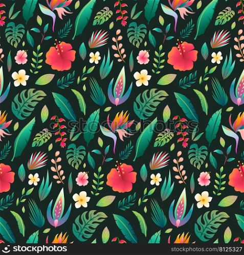 Tropical Vector Seamless Pattern