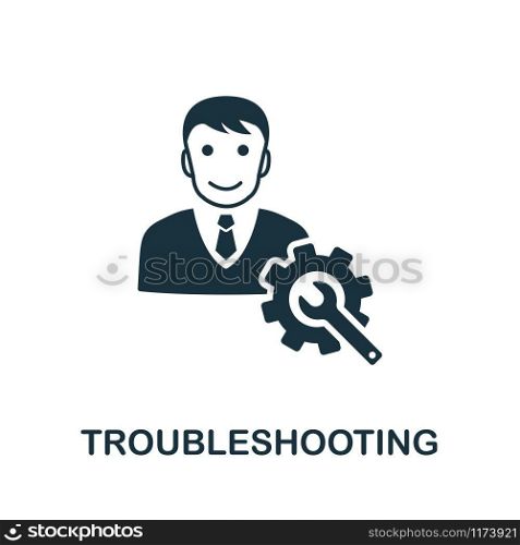 Troubleshooting vector icon illustration. Creative sign from icons collection. Filled flat Troubleshooting icon for computer and mobile. Symbol, logo vector graphics.. Troubleshooting vector icon symbol. Creative sign from icons collection. Filled flat Troubleshooting icon for computer and mobile