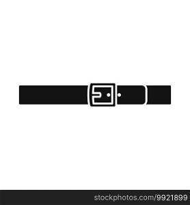Trouser Belt Icon. Black Glyph Design. Vector Illustration.
