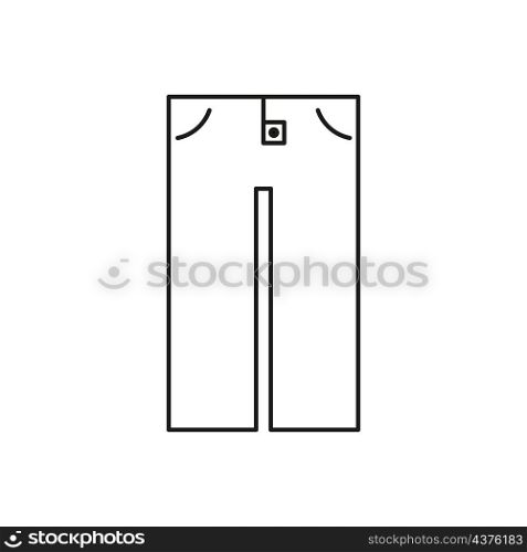 Trouser icon. Jeans sign. Fashion design. Silhouette shape. Outline drawing. Line art. Vector illustration. Stock image. EPS 10.. Trouser icon. Jeans sign. Fashion design. Silhouette shape. Outline drawing. Line art. Vector illustration. Stock image.