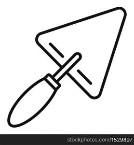 Trowel icon. Outline trowel vector icon for web design isolated on white background. Trowel icon, outline style