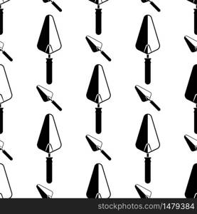 Trowel Icon Seamless Pattern, Trowel Vector Art Illustration