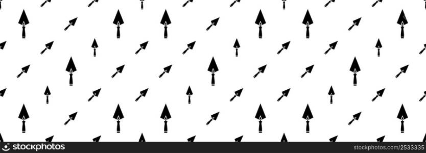 Trowel Icon Seamless Pattern, Trowel Vector Art Illustration