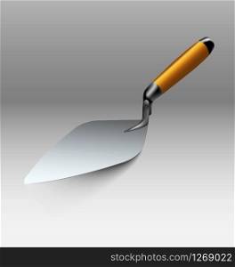 Trowel tool illustration for design tasks. Trowel tool illustration