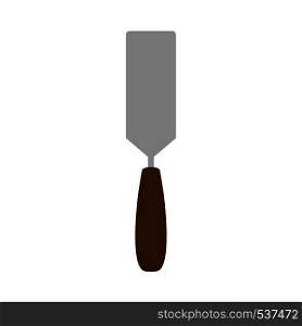 Trowel top view vector icon equipment industry. Flat cement construction masonry worker tool. Spatula putty symbol