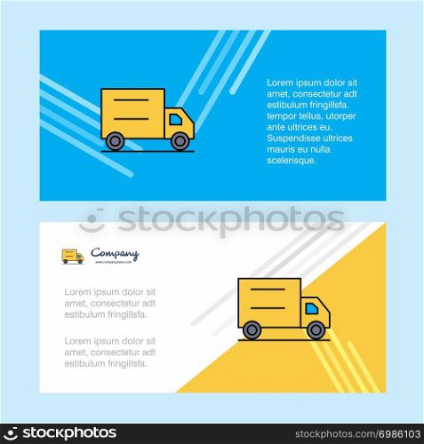 Truck abstract corporate business banner template, horizontal advertising business banner.