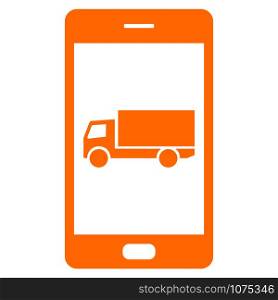 Truck and smartphone