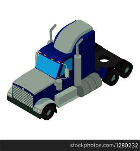 Truck body icon. Isometric illustration of truck body vector icon for web. Truck body icon, isometric style