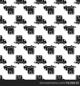 Truck box delivery pattern seamless background texture repeat wallpaper geometric vector. Truck box delivery pattern seamless vector