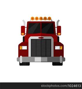 truck cabin simple in flat style, vector illustration. truck cabin simple in flat style, vector