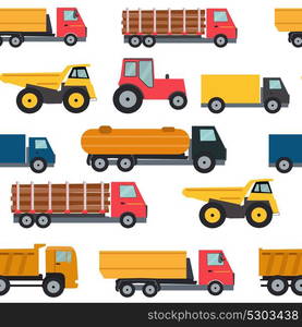 Truck Cars Seamless Pattern Background Vector Illustration EPS10. Truck Cars Seamless Pattern Background Vector Illustration