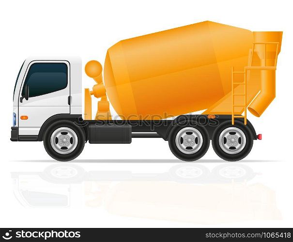 truck concrete mixer for construction vector illustration isolated on white background