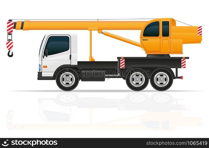 truck crane for construction vector illustration isolated on white background