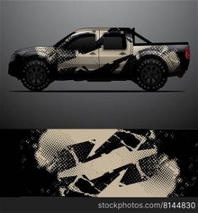 Truck decal graφc wrap vector, abstract background