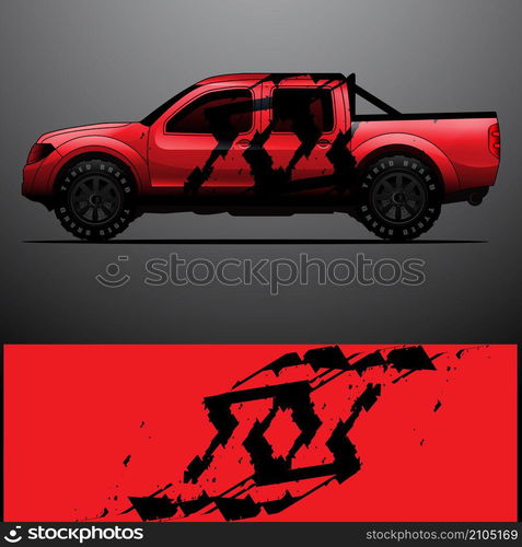 truck decal graphic wrap vector, abstract background