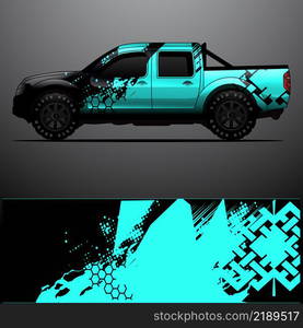 Truck decal graphic wrap vector, abstract background