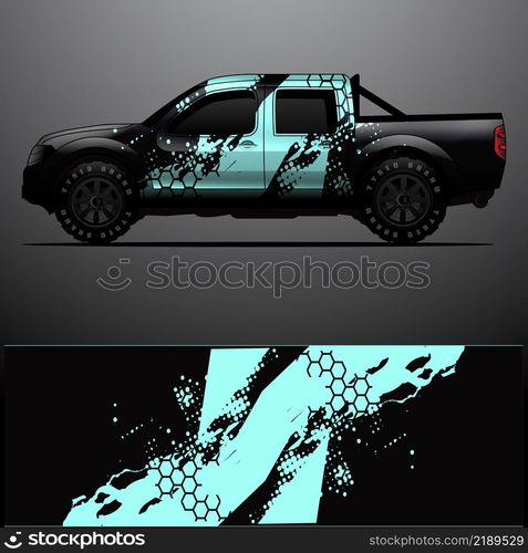 Truck decal graphic wrap vector, abstract background