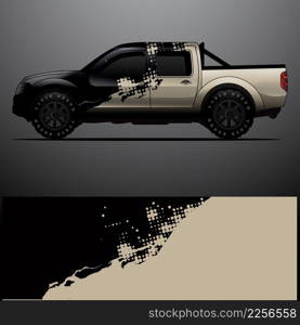 Truck decal graphic wrap vector, abstract background