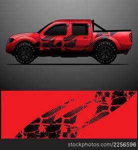 Truck decal graphic wrap vector, abstract background