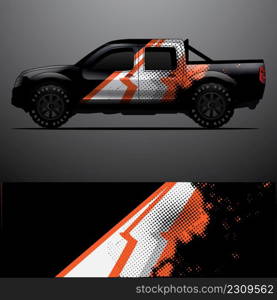 Truck decal graphic wrap vector, abstract background