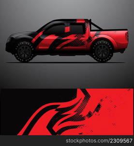 Truck decal graphic wrap vector, abstract background