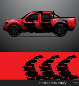 Truck decal graphic wrap vector, abstract background