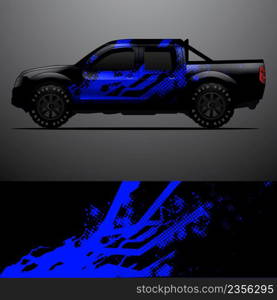 Truck decal graphic wrap vector, abstract background