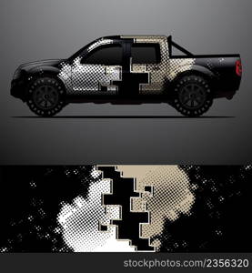 Truck decal graphic wrap vector, abstract background