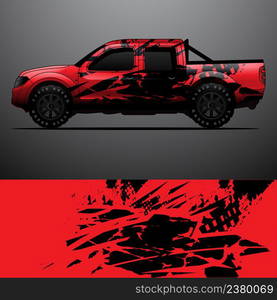 Truck decal graphic wrap vector, abstract background